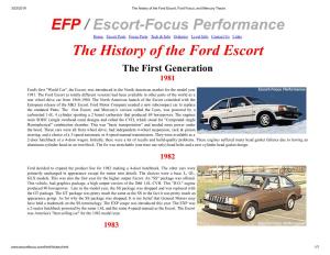 The History of the Ford Escort, Ford Focus, and Mercury Tracer .Pdf