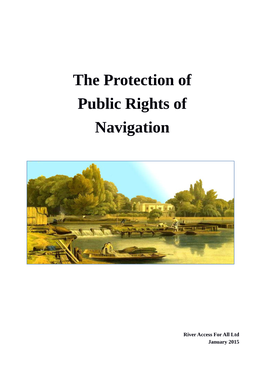 The Protection of Public Rights of Navigation