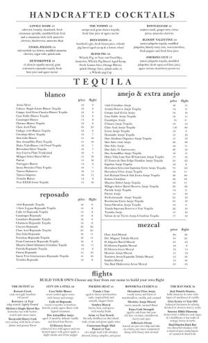 Tequila Handcrafted Cocktails