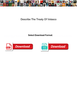 Describe the Treaty of Velasco