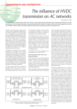 The Influence of HVDC Transmission on AC Networks