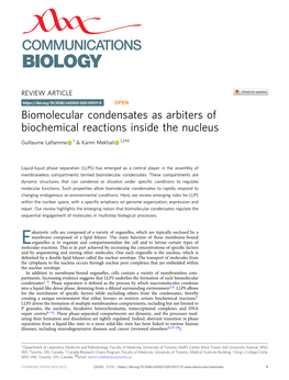 Biomolecular Condensates As Arbiters of Biochemical Reactions Inside The