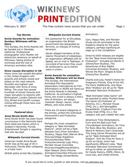 February 9, 2007 the Free-Content News Source That You Can Write! Page 1