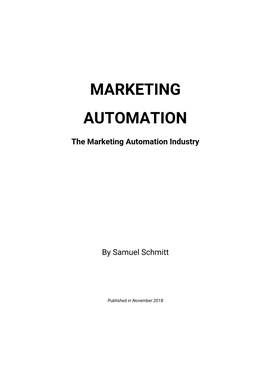 The Marketing Automation Industry