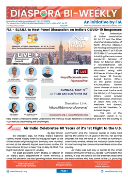 Air India Celebrates 60 Years of It's 1St Flight to the U.S