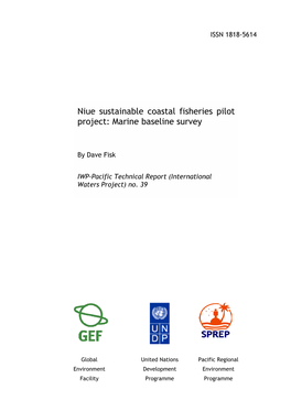 Niue Sustainable Coastal Fisheries Pilot Project: Marine Baseline Survey