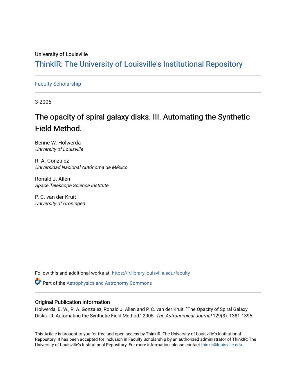 The Opacity of Spiral Galaxy Disks. III. Automating the Synthetic Field Method