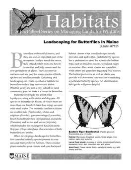 A Fact Sheet Series on Managing Lands for Wildlife