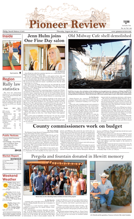 County Commissioners Work on Budget by Nancy Haigh Pleted, Said Williams