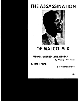 The Assassination of Malcolm X Last Feb