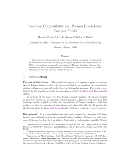 Cocycles, Compatibility, and Poisson Brackets for Complex Fluids