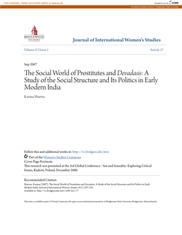 A Study of the Social Structure and Its Politics in Early Modern India Karuna Sharma