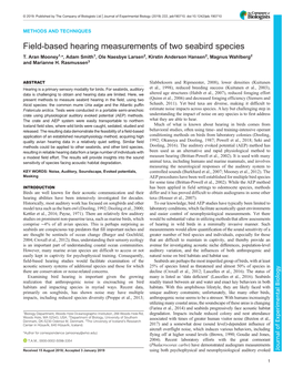 Field-Based Hearing Measurements of Two Seabird Species T