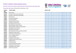 FA Girls' Football in Schools Baseline Survey