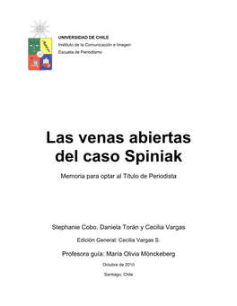 Las Venas Abiertas Del Caso Spiniak