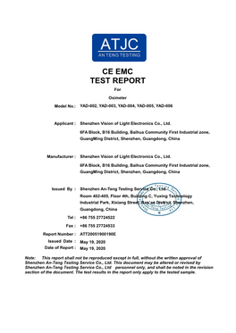 CE EMC TEST REPORT For