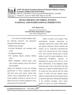 Human Rights and Tribal Justice: National And