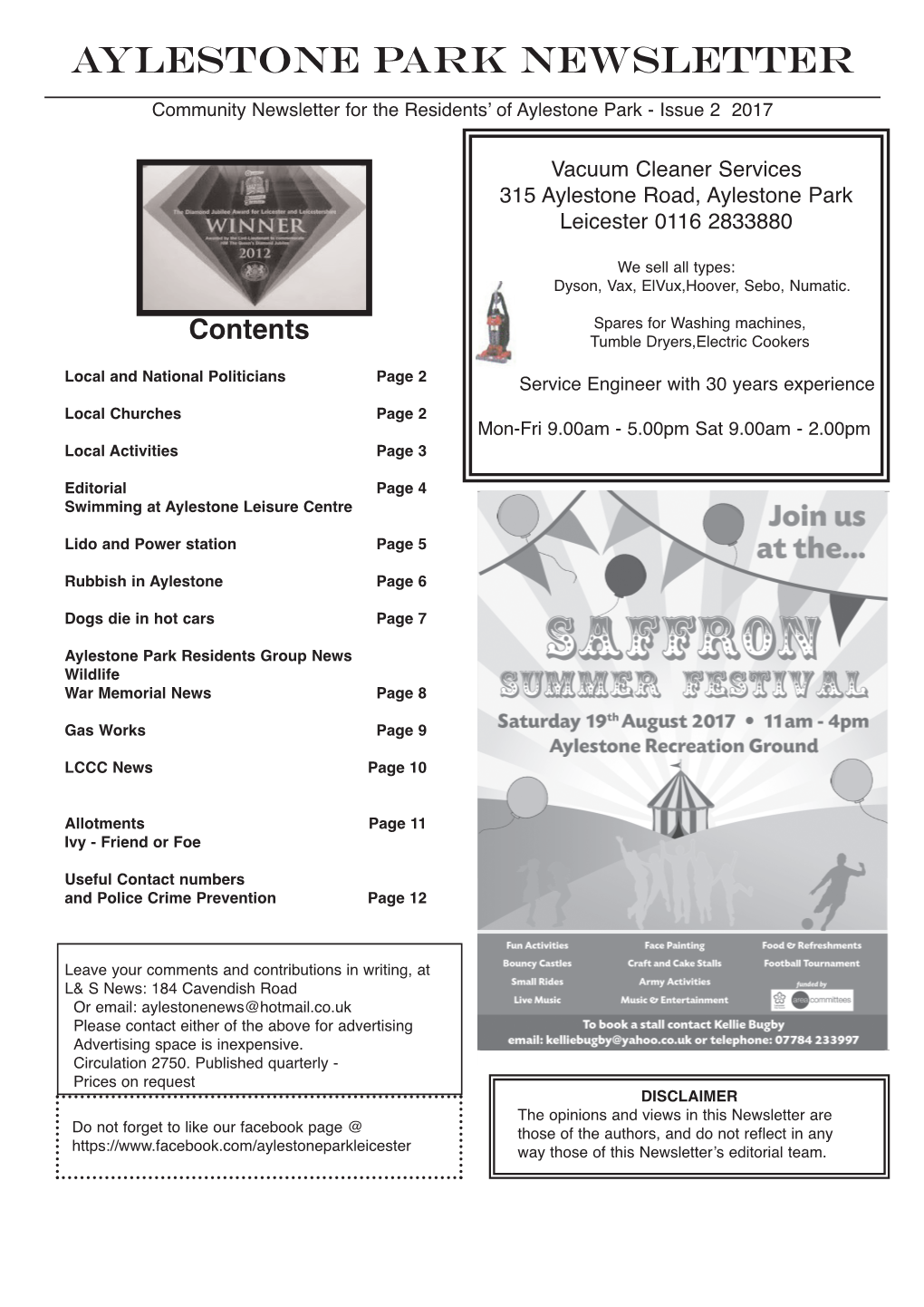 Aylestone Park Newsletter