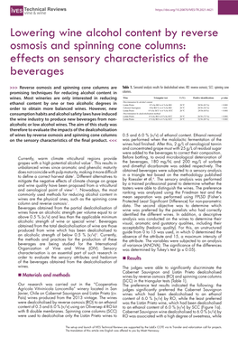 Lowering Wine Alcohol Content by Reverse