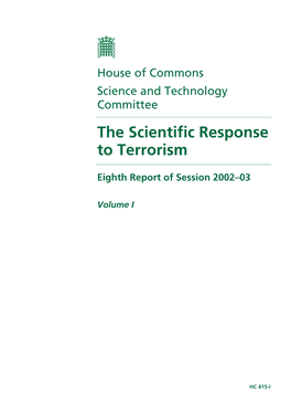 The Scientific Response to Terrorism