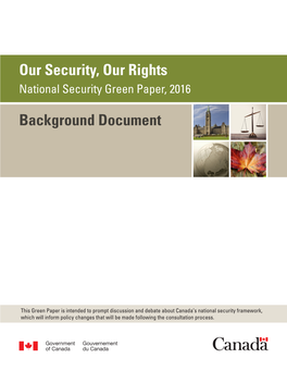 Government of Canada's National Security Green Paper