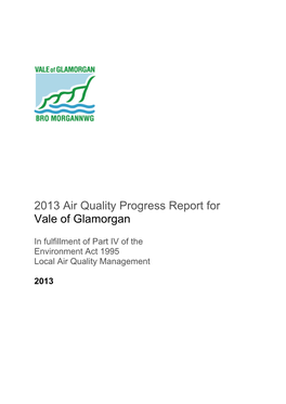 2013 Air Quality Progress Report for Vale of Glamorgan