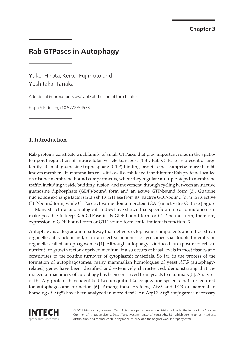 Rab Gtpases in Autophagy