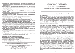 HEIMATBUND THÜRINGEN Flurnamen-Report 3/2007