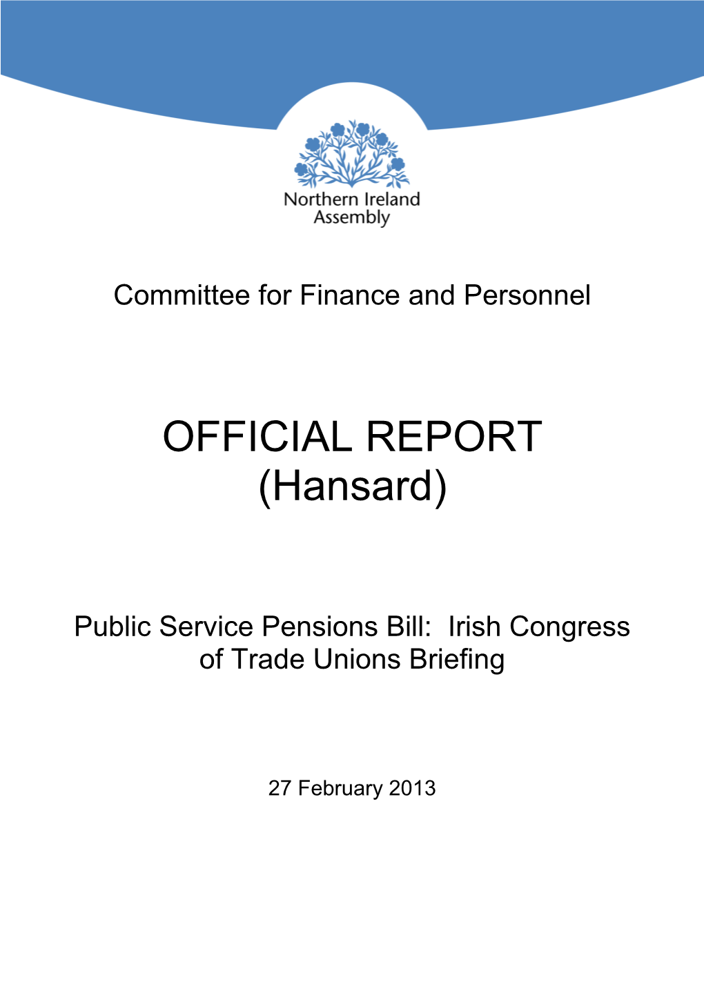 Irish Congress of Trade Unions Briefing