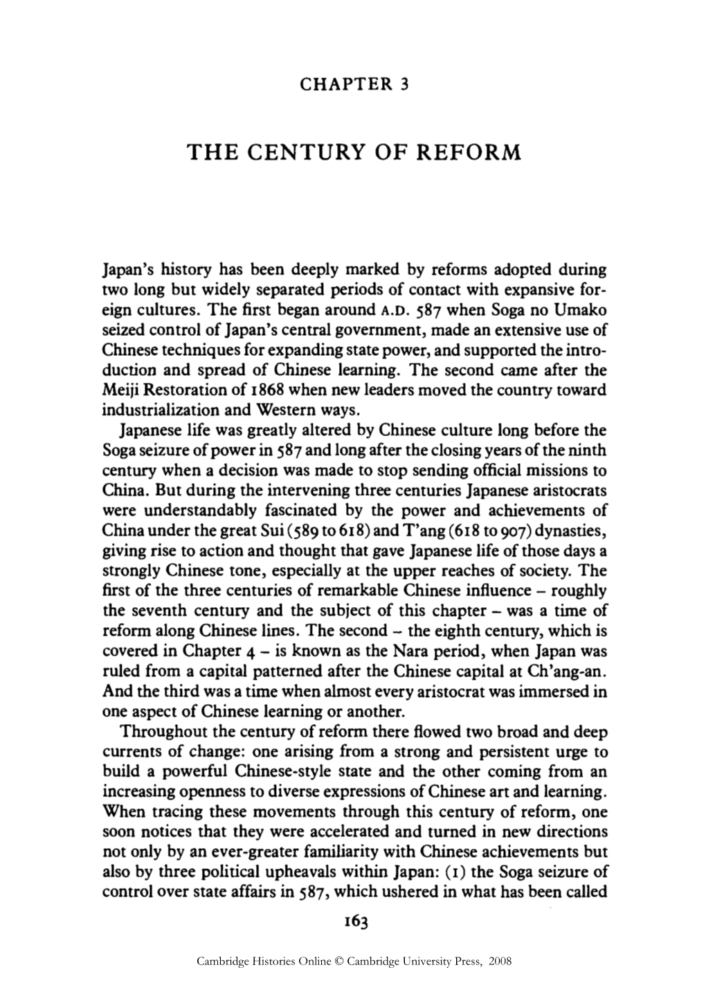 The Century of Reform