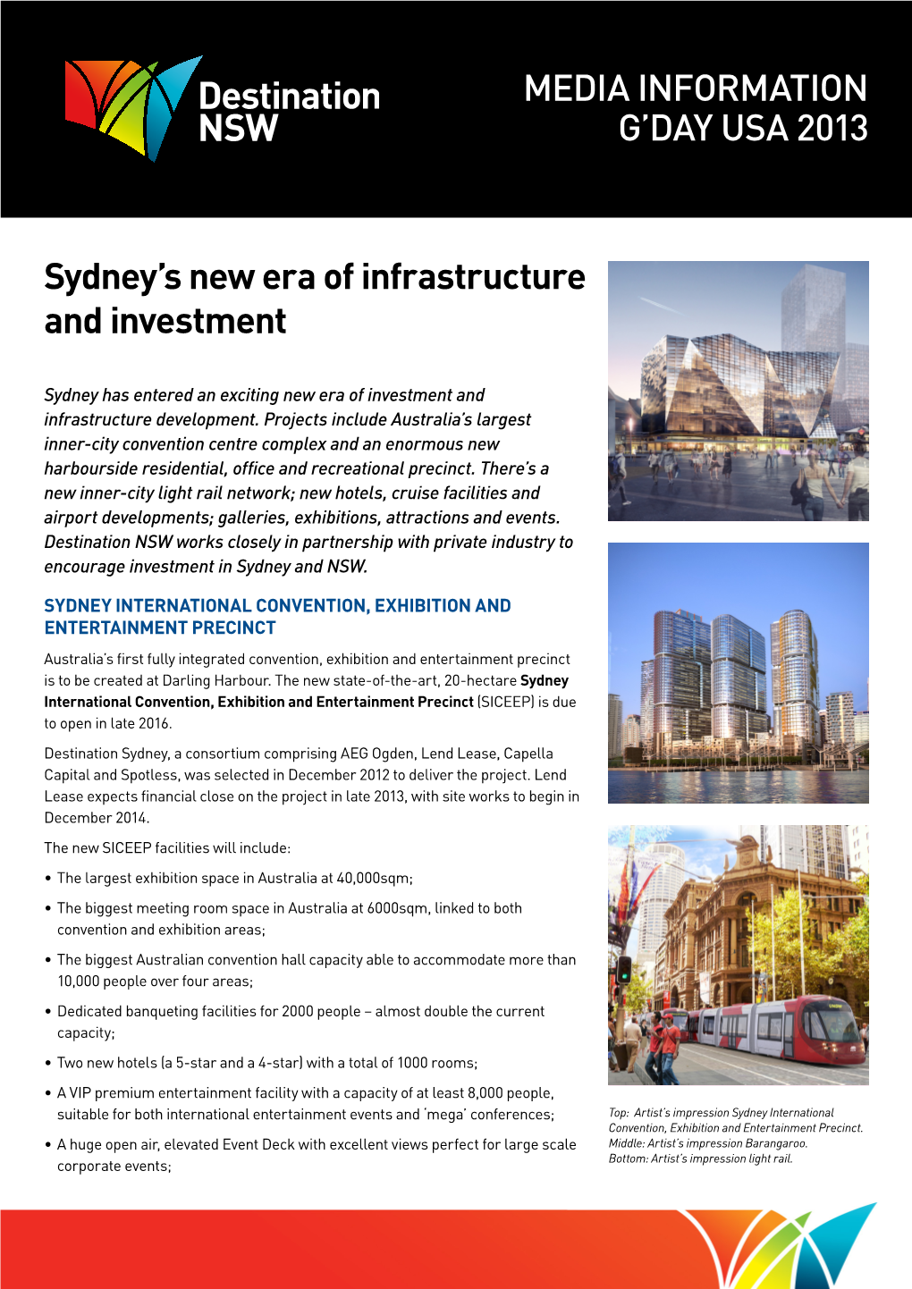 Destination NSW Sydney's New Era of Infrastructure and Investment