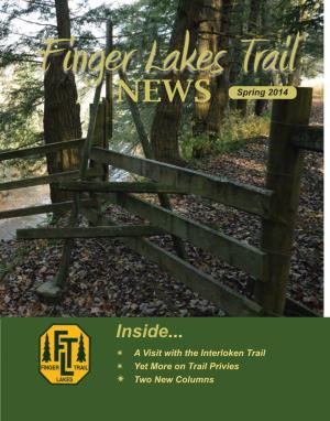 Trail Topics, Reports from the Trail Management Directors Welcome and May Be Submitted to the Editor