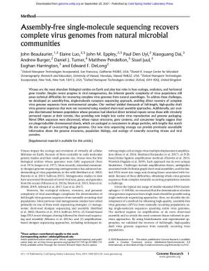 Assembly-Free Single-Molecule Sequencing Recovers Complete Virus Genomes from Natural Microbial Communities