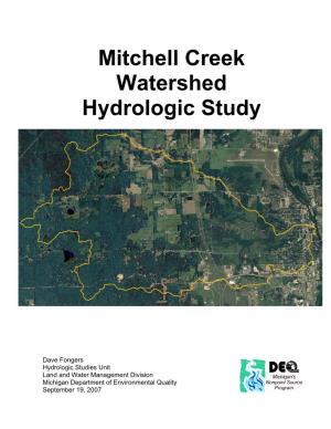 Mitchell Creek Watershed Hydrologic Study 12/18/2007 Page 1