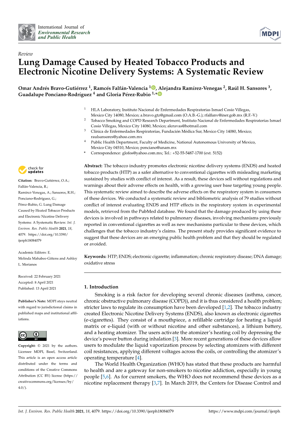 Lung Damage Caused by Heated Tobacco Products and Electronic Nicotine Delivery Systems: a Systematic Review