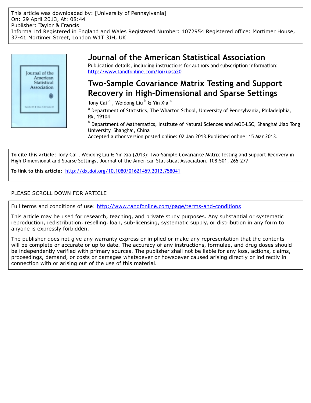 Two-Sample Covariance Matrix Testing and Support Recovery In