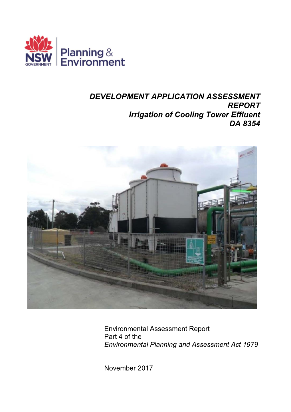 DA 8354 BOC Kooragang Assessment Report