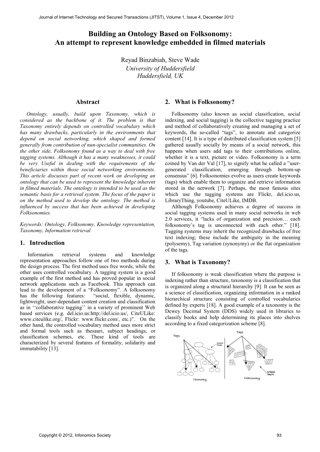 Building an Ontology Based on Folksonomy: an Attempt to Represent Knowledge Embedded in Filmed Materials