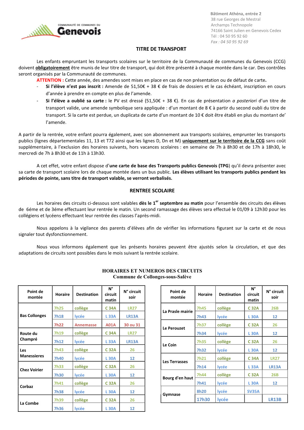 Titre De Transport Rentree Scolaire