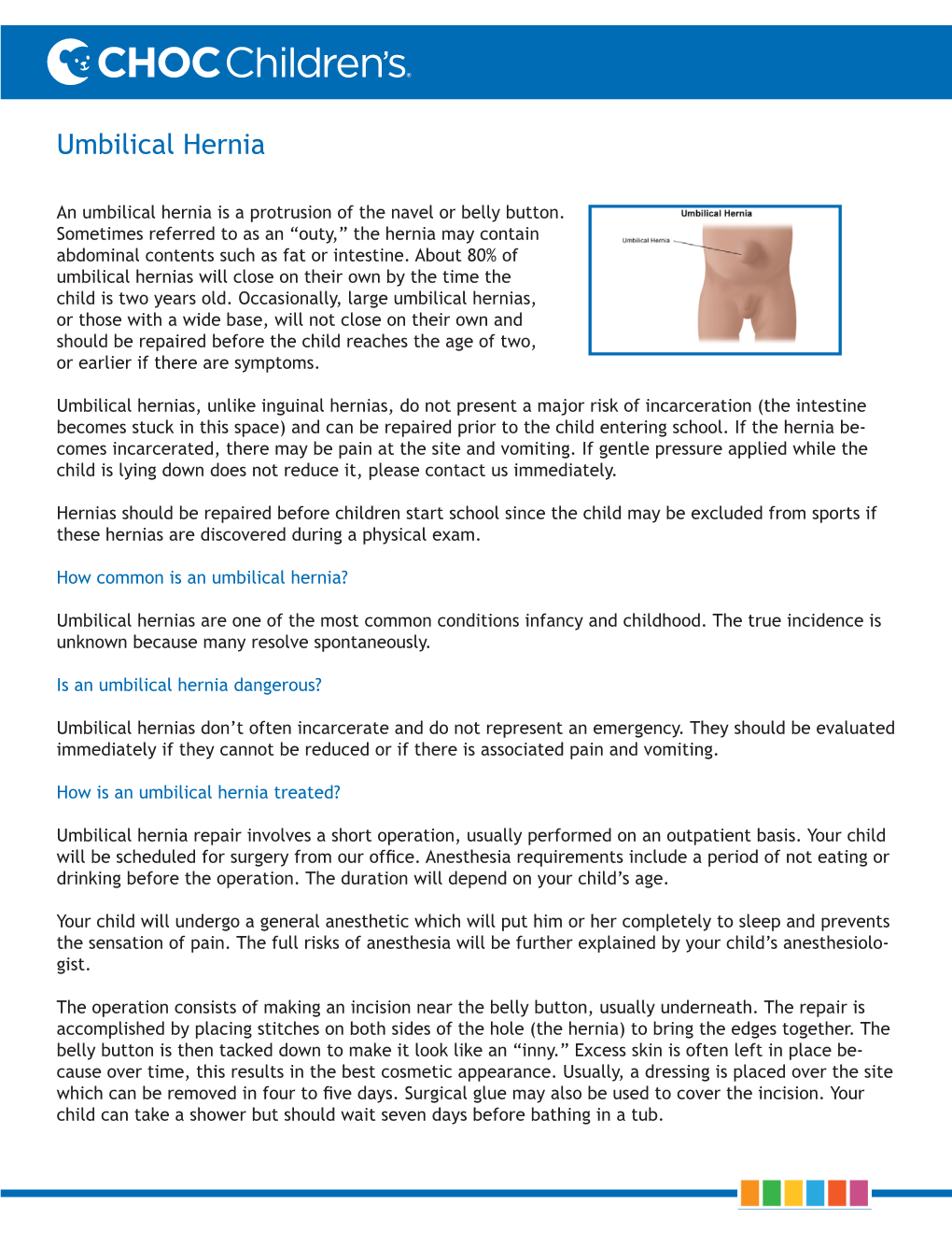 Umbilical Hernia Handout.Indd