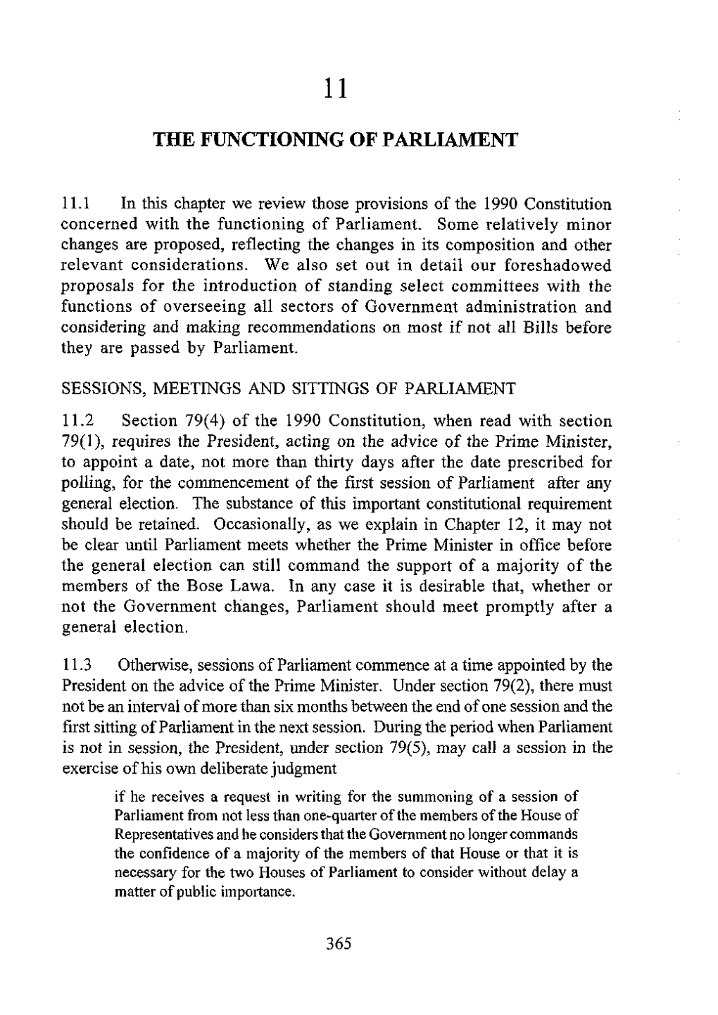 Chapter 11. the Functioning of Parliament