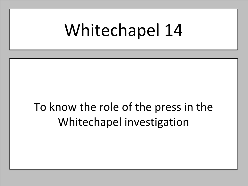 Whitechapel 14