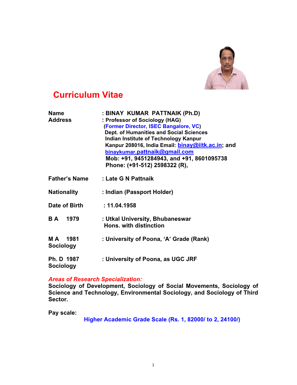 Curriculum Vitae