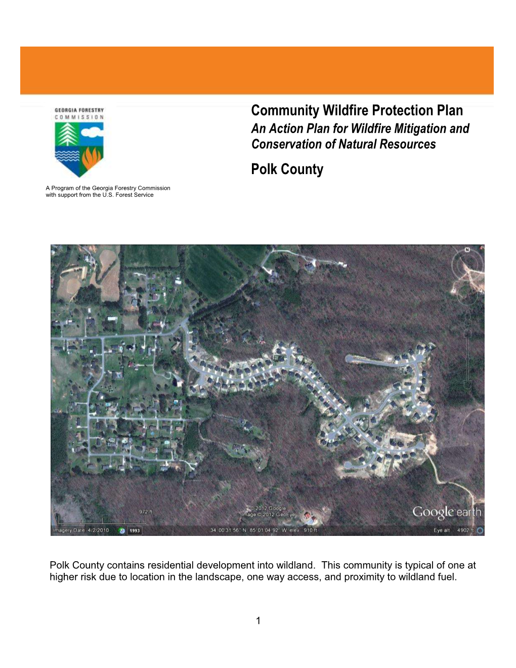 Community Wildfire Protection Plan Polk County