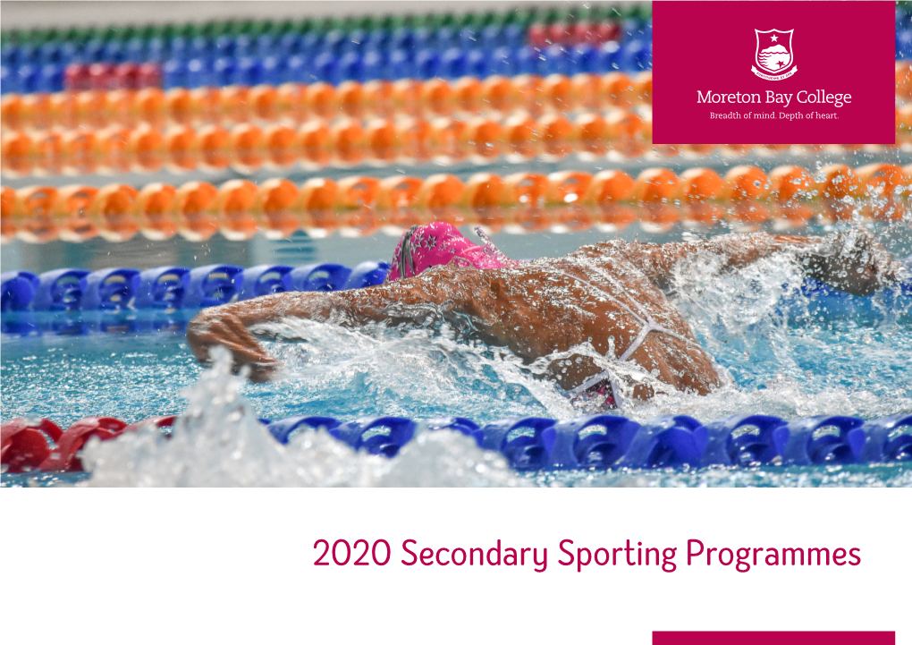 2020 Secondary Sporting Programmes Introduction