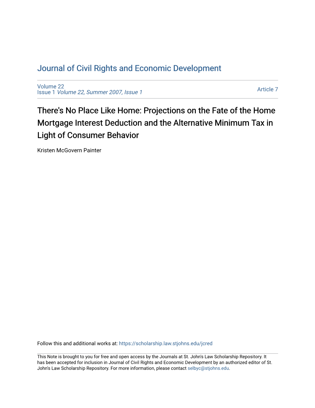 Projections on the Fate of the Home Mortgage Interest Deduction and the Alternative Minimum Tax in Light of Consumer Behavior