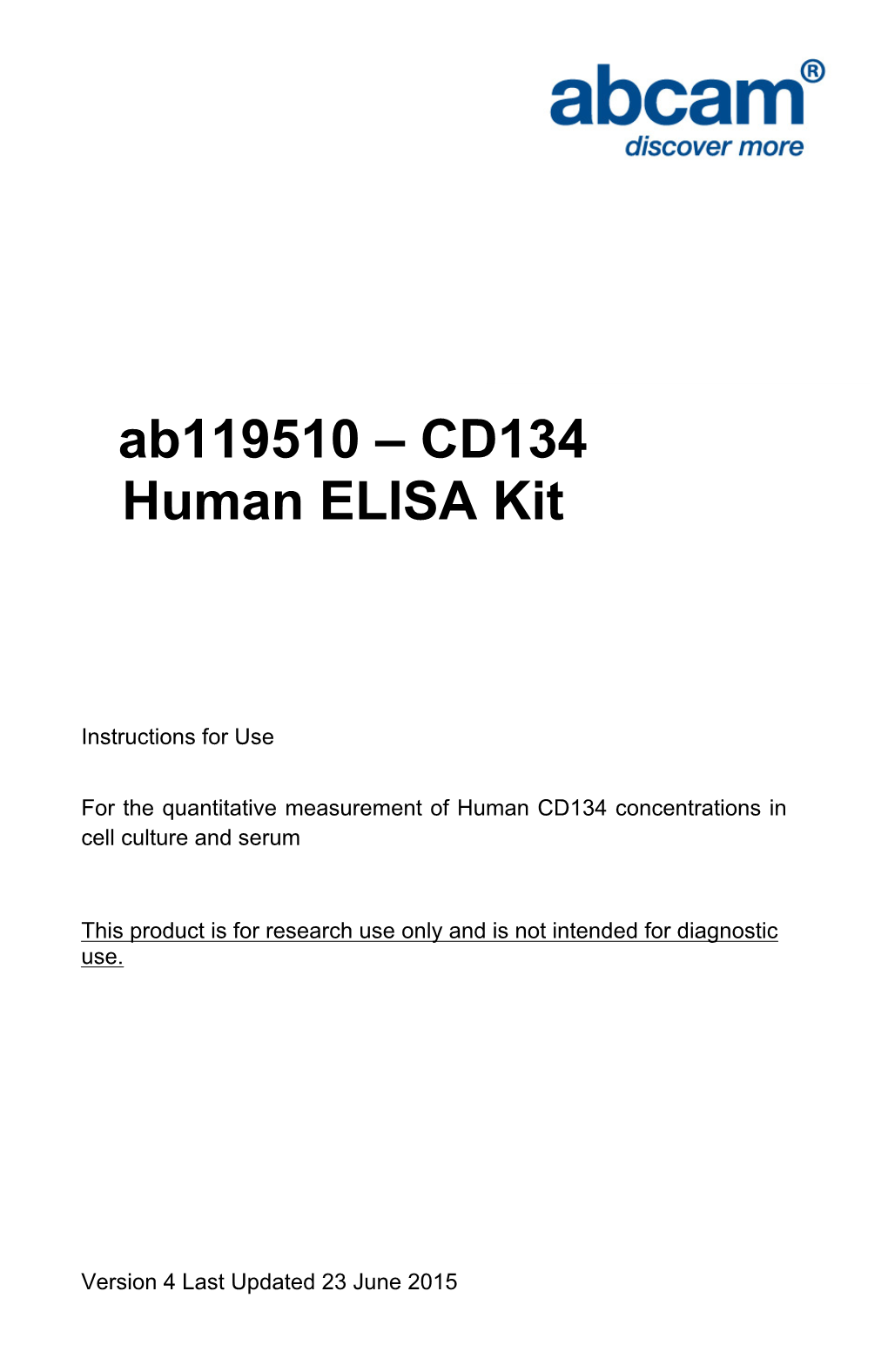 CD134 Human ELISA Kit