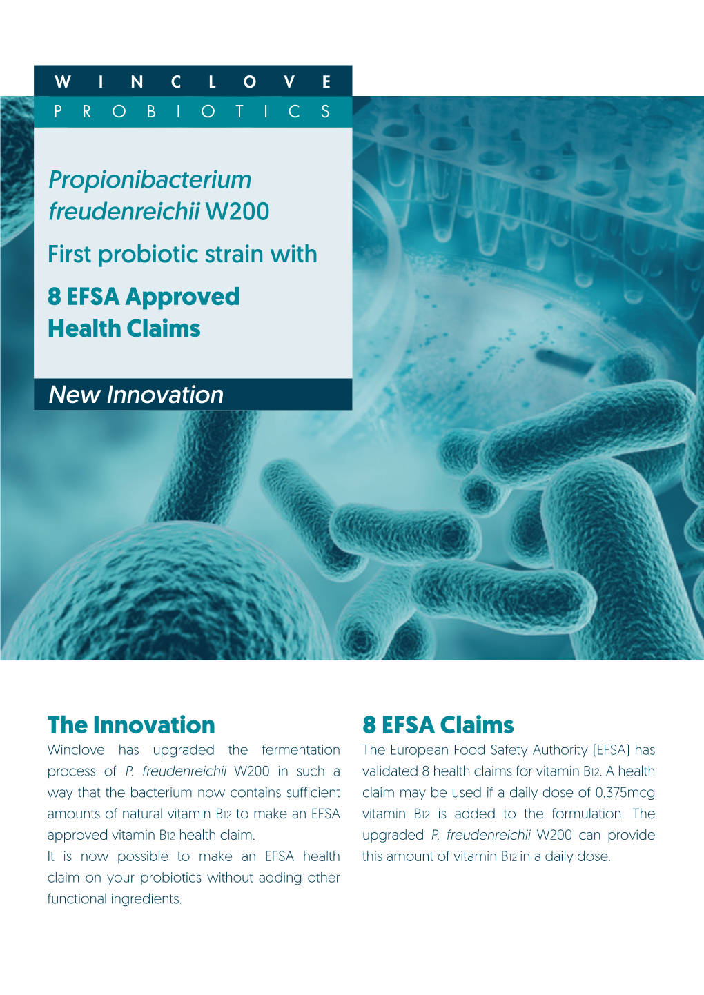 Propionibacterium Freudenreichii W200 First Probiotic Strain with 8 EFSA Approved Health Claims