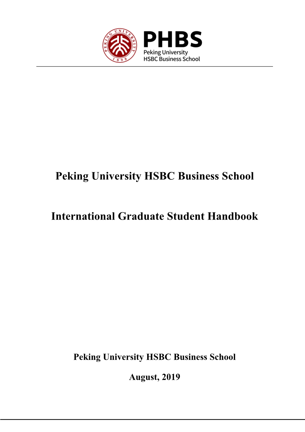 Graduate Student Handbook