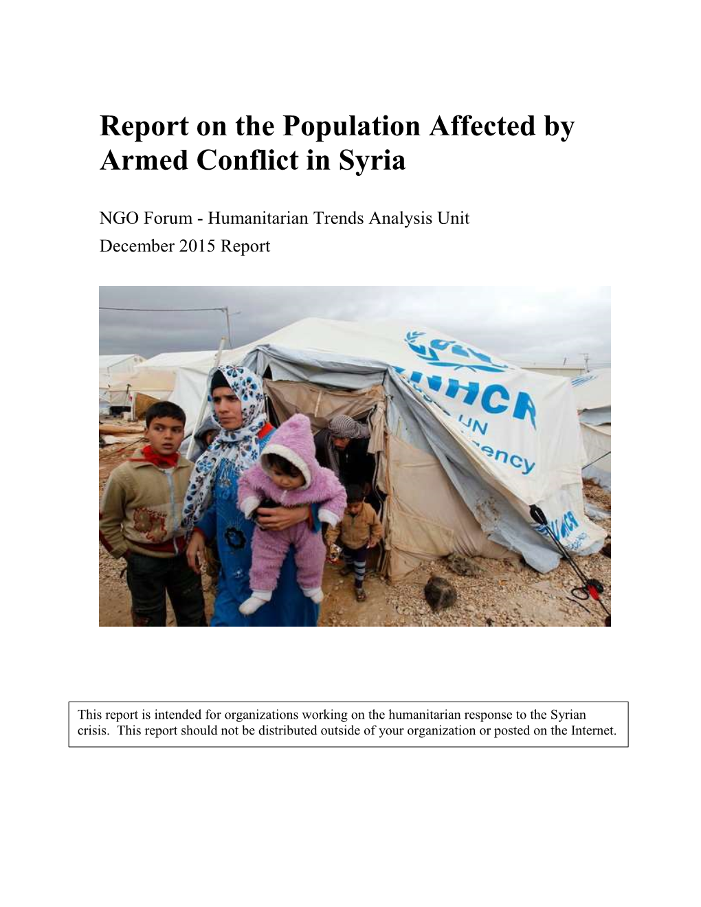 Report on the Population Affected by Armed Conflict in Syria